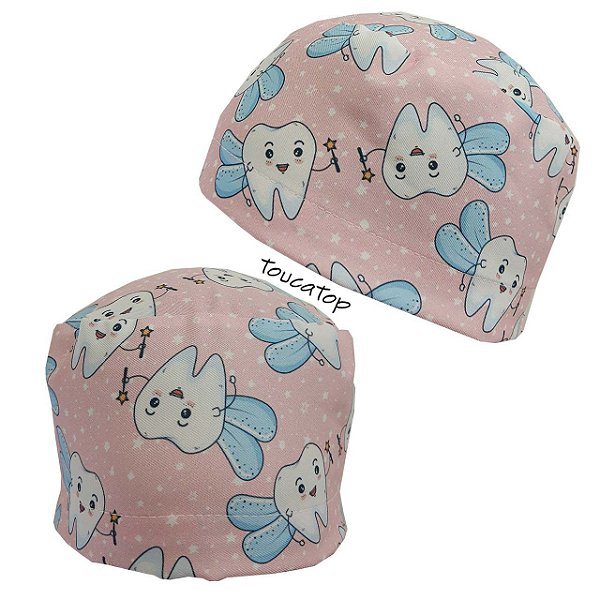 Gorro Cirúrgico, Fada do Dente, Odontologia, Rosa Claro