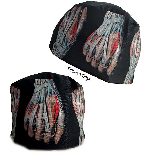 Gorro Cirúrgico, Mão Articulação e Tendões, Ortopedia, Preto