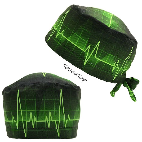 Gorro Cirúrgico, ECG novo Verde, Verde​
