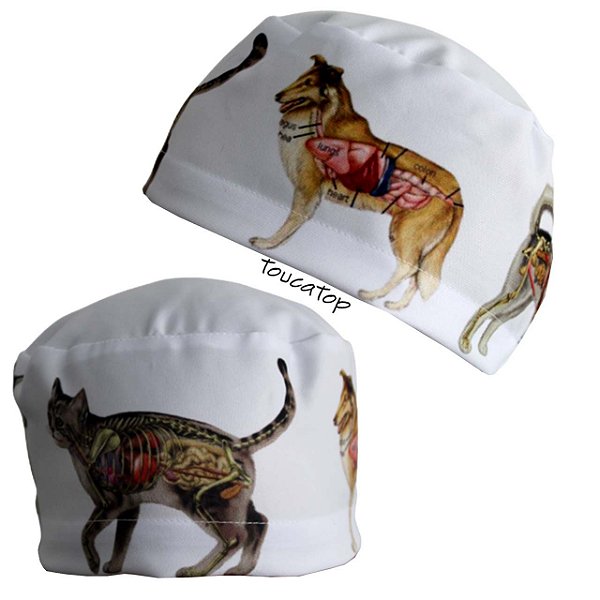 Gorro Cirúrgico, Cachorro e Gato  Reais, Branco