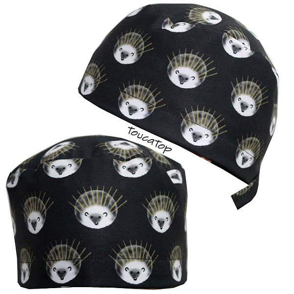 Gorro Cirúrgico, Porco Espinho, Vários, Preto