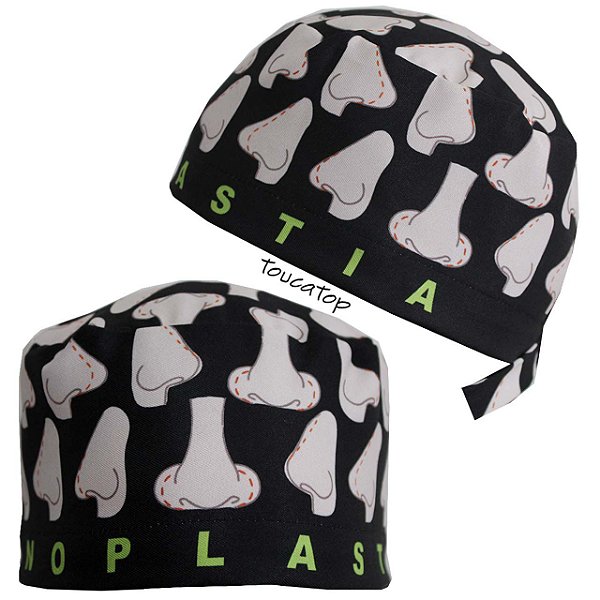 Gorro Cirúrgico, Rinoplastia, Nariz, Vários Narizes, Preto