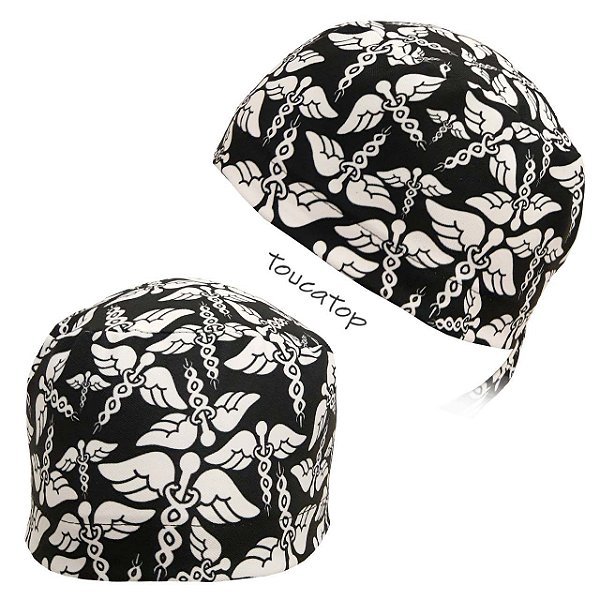 Gorro Cirúrgico, Símbolos Medicina, Preto