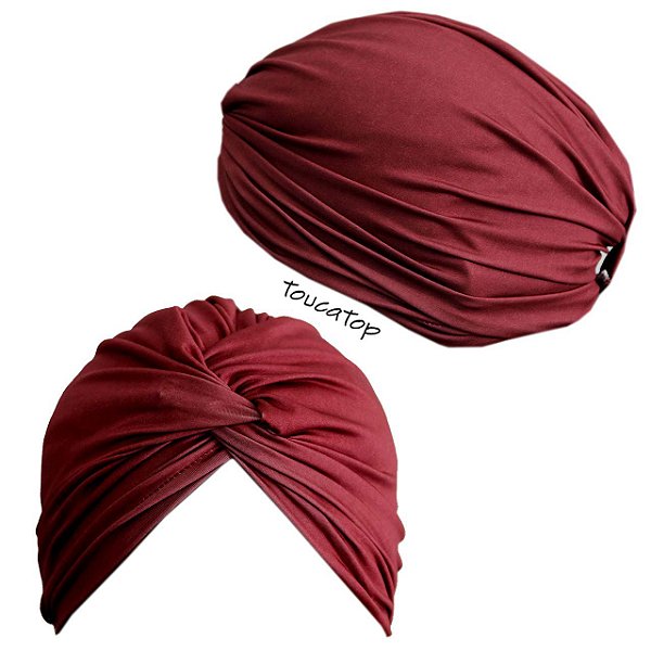 Turbante ToucaTop, Borgonha/Burgundy, Liso