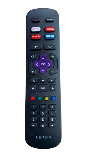 Controle Tv Aoc/philco Roku Tv Netflix Hbo Google Play Globoplay