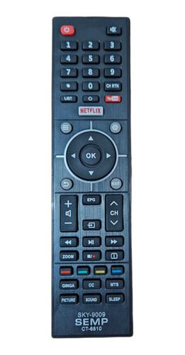 Controle Compatível Tv Semp Toshiba Ct-6810 Netflix Youtube