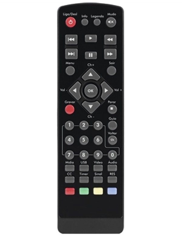 Controle Remoto Compatível com Conversor Digital Intelbras Cd636