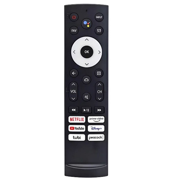 Controle compatível com TV Hisense Smart ERF3A90 e ERF3M90H - LE-7337