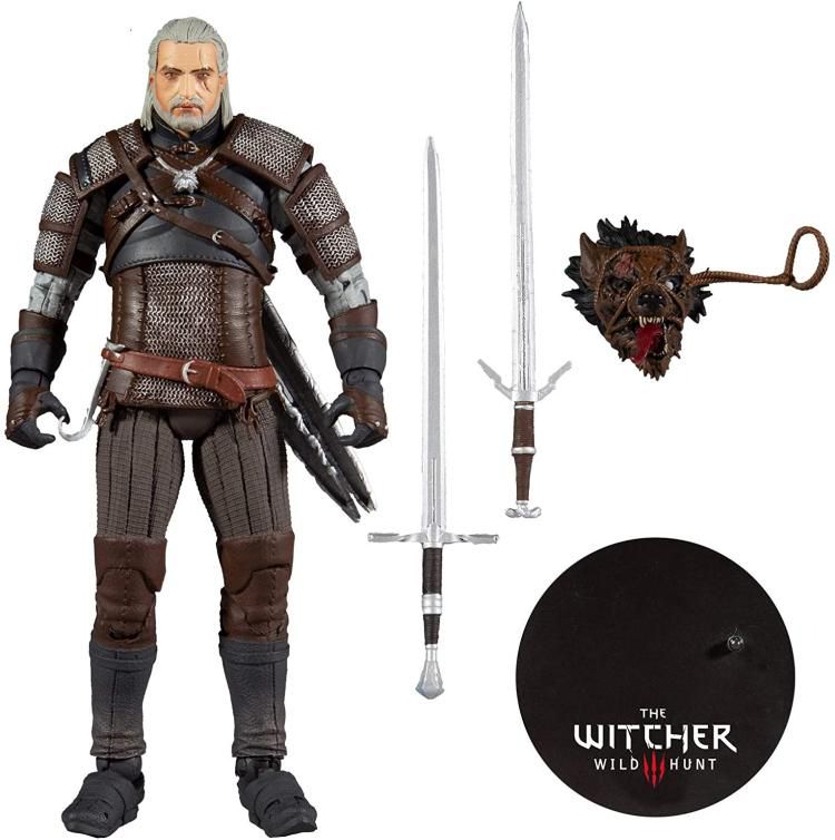 Action Figure Geralt de Rivia The Witcher III Wild Hunt Ver. Wolf Armor - McFarlane