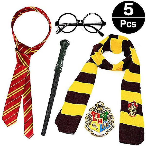 Cosplay Harry Potter Kit Com 5 Peças