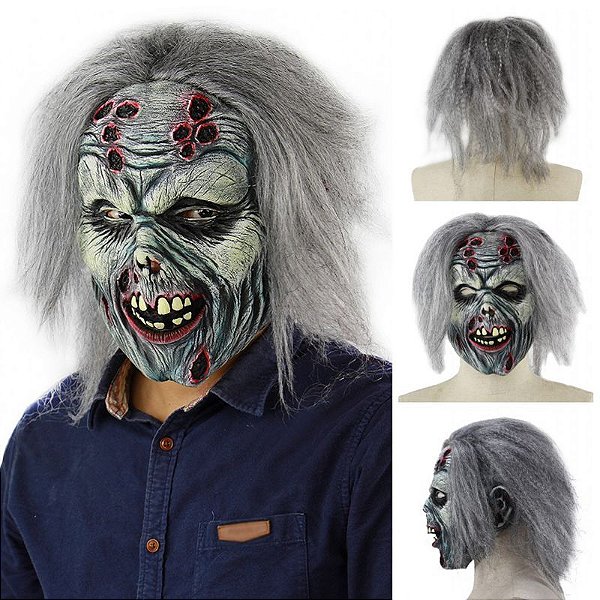 Máscara Látex Bruxa Monstro Halloween - Fantasias
