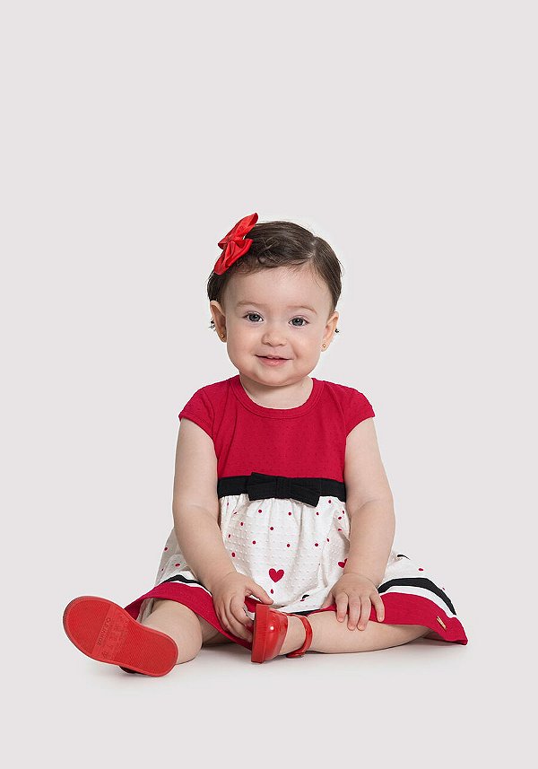 Vestido Bebê Menina Em Malha Texturizada Com Laço ALK 37548 3 a 9 Meses -  Michele Modas - Moda e Acessórios pra Família Toda.