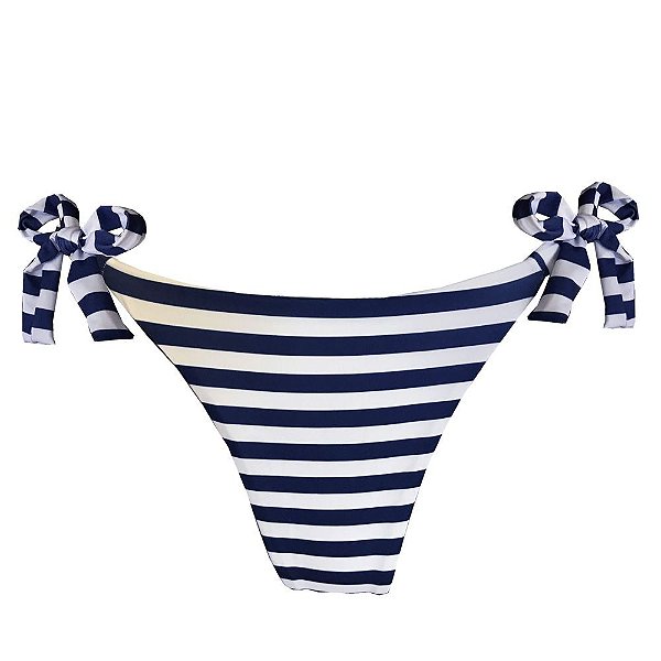 Calcinha de Biquíni Empina Bumbum Listras Azul Navy