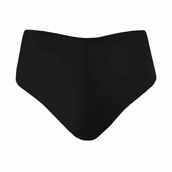 Calcinha de Biquíni Hot Pants Fio Duplo Preto Liso
