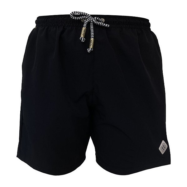 Shorts Bermuda Masculina de Praia Preto Liso