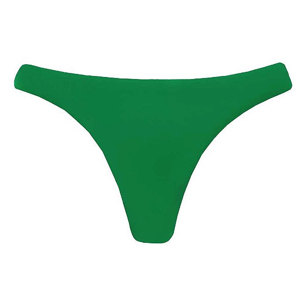 Calcinha de Biquíni Tanga Fio Duplo Verde Bandeira Liso