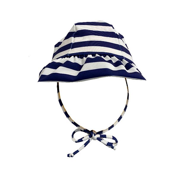 Chapéu de Praia Infantil Listras Azul Navy