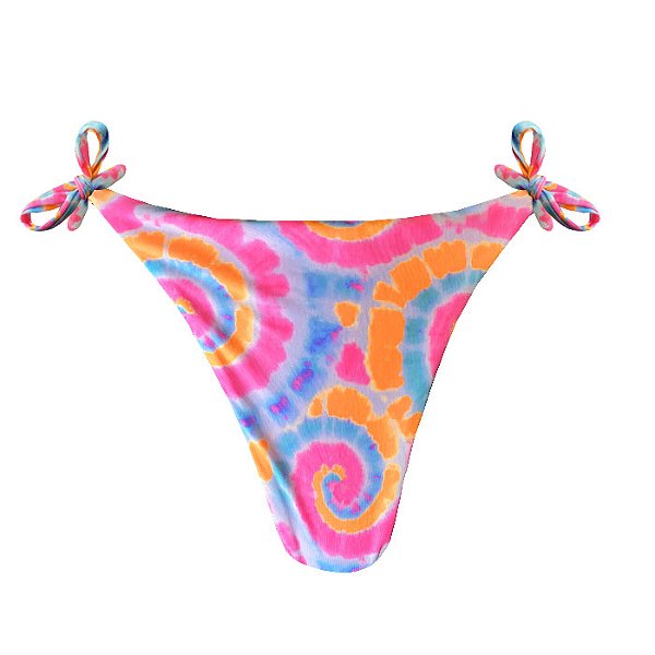 Calcinha de Biquíni Empina Bumbum Aspiral Tie Dye