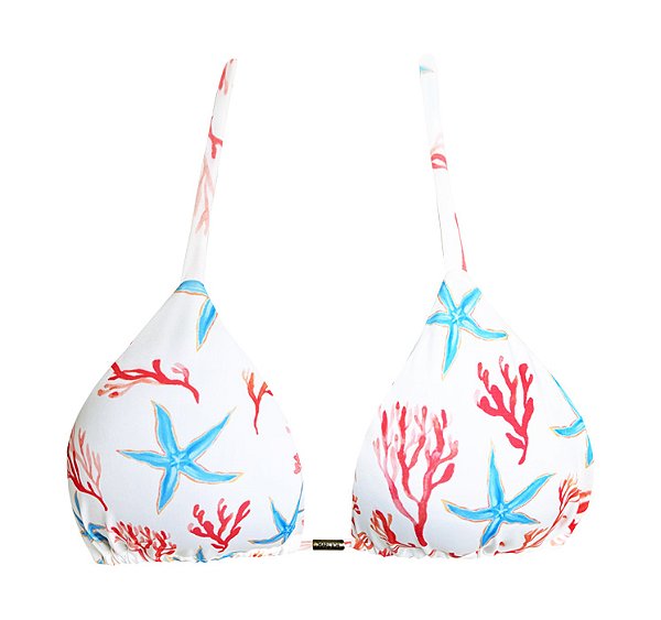 Top de Biquíni Cortininha Estrela do Mar Branco