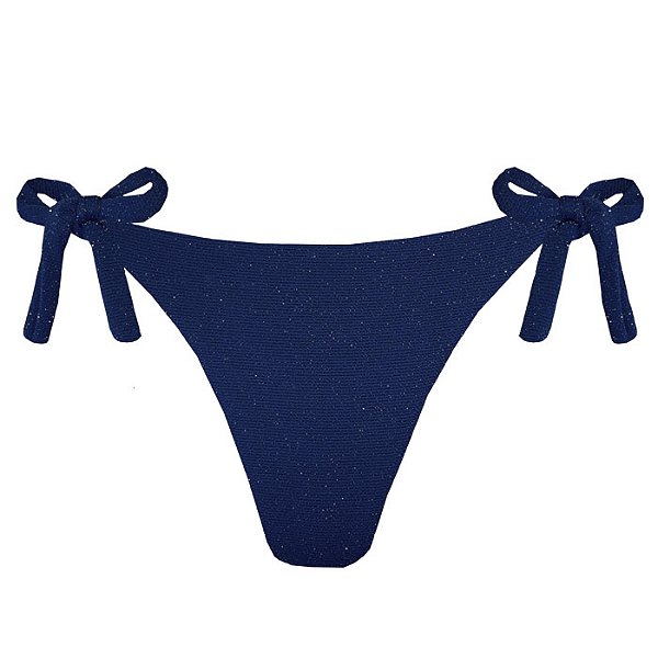 Calcinha de Biquíni Empina Bumbum Azul Marinho Lurex