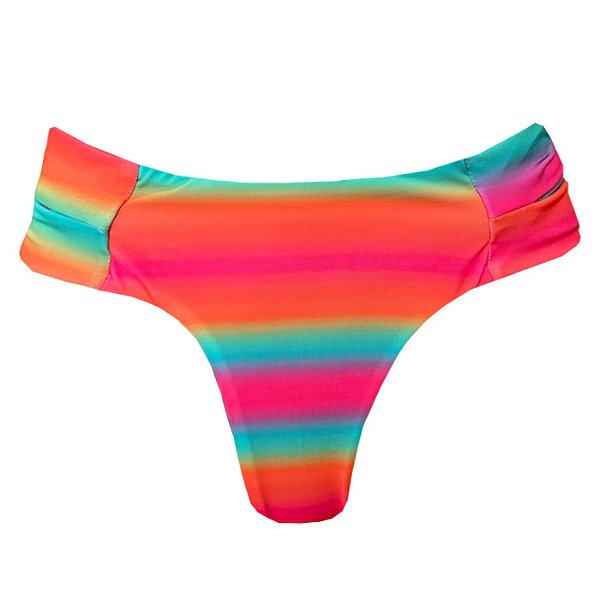 Calcinha de Biquíni Alça Larga Borboleta Tradicional Arco-íris Colorido