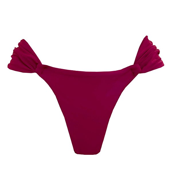 Calcinha Inteira de Biquíni Empina Bumbum Vermelho Bordô Liso
