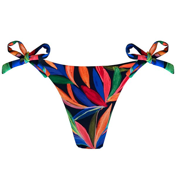 Calcinha de Biquíni Empina Bumbum Folhagens Coloridas