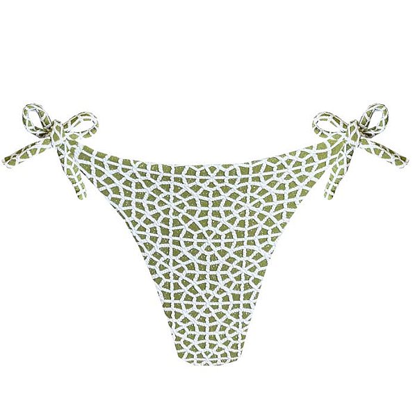 Calcinha de Biquíni Empina Bumbum Verde Pistache Jacquard