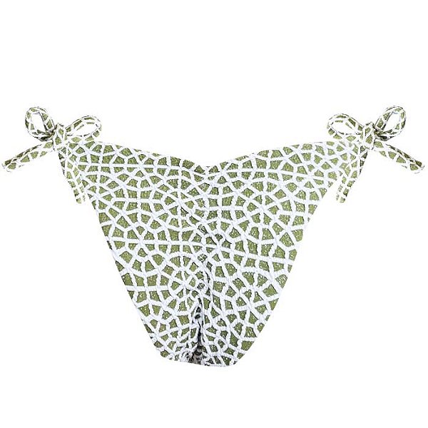 Calcinha de Biquíni Empina Bumbum Verde Pistache Jacquard