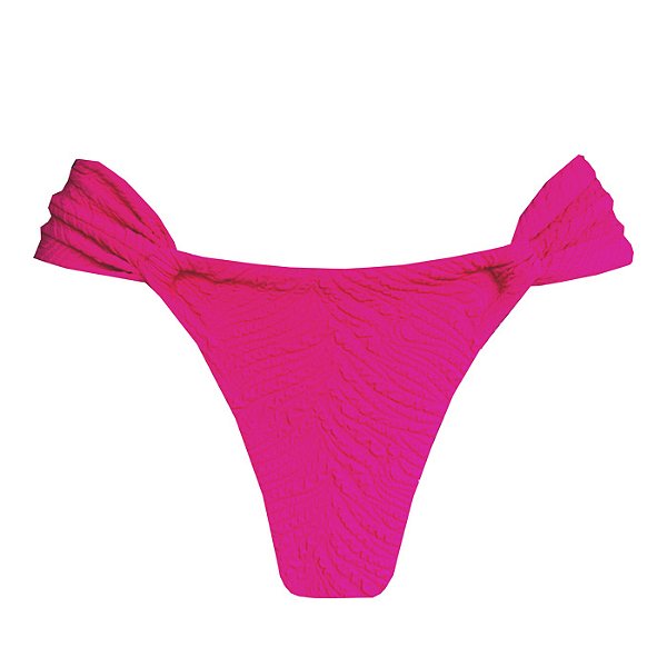 Calcinha Inteira de Biquíni Empina Bumbum Pitaia Rosa Jacquard