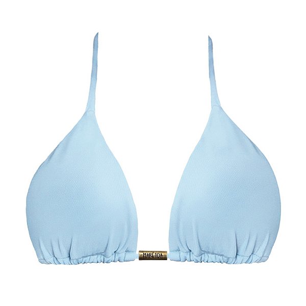 Top de Biquíni Cortininha Azul Candy Liso