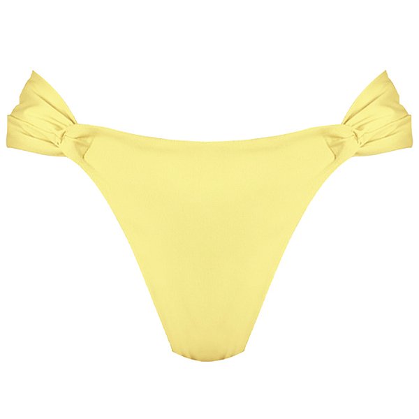 Calcinha Inteira de Biquíni Empina Bumbum Amarelo Candy Liso