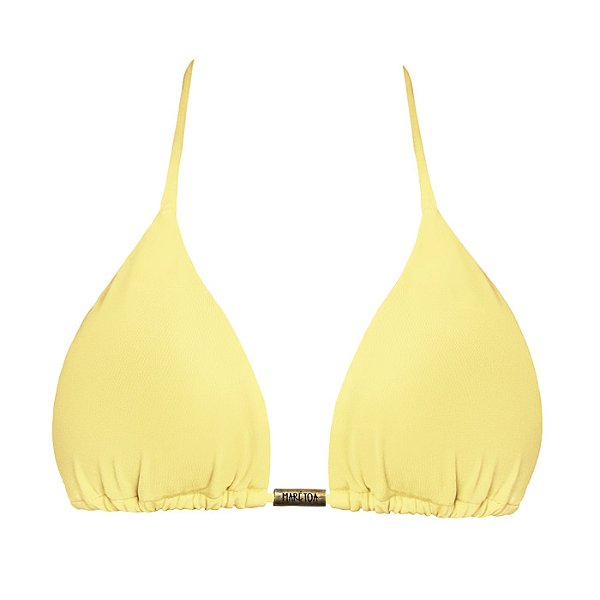 Top de Biquíni Cortininha Amarelo Candy Liso