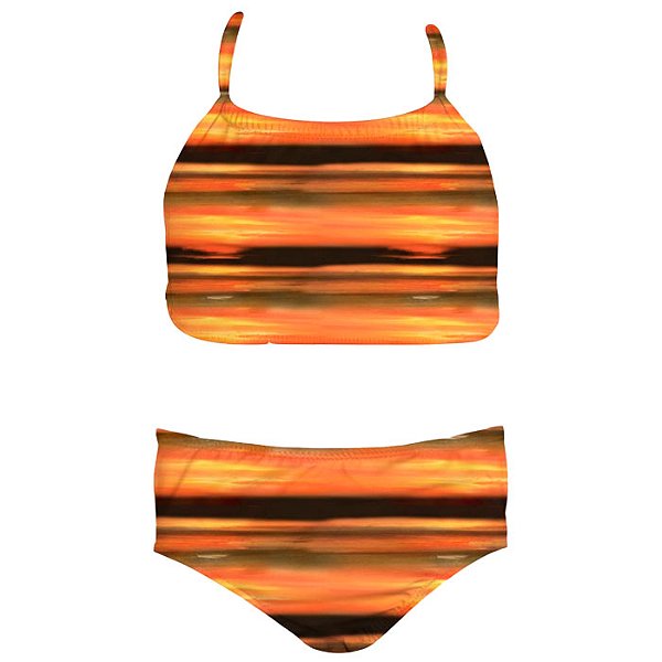 Conjunto de Biquíni Infantil Kids Nascer do Sol Degradê