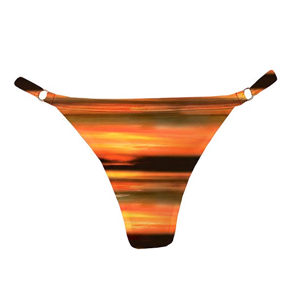 Calcinha de Biquíni Fio Duplo com Regulagem Nascer do Sol Degradê
