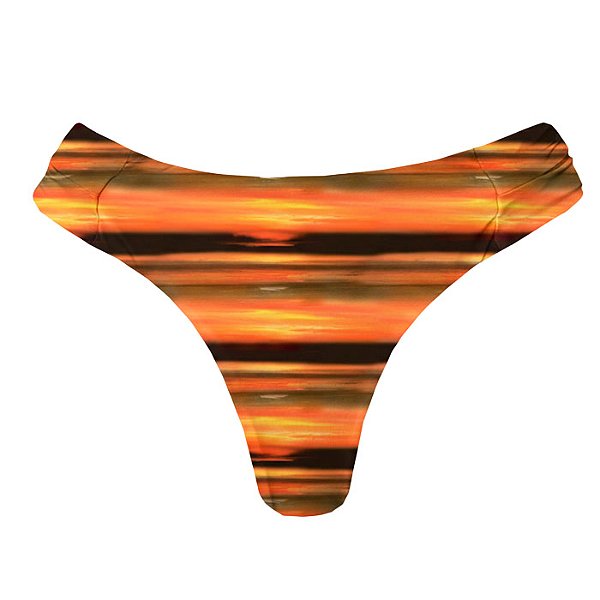 Calcinha de Biquíni Alça Larga Borboleta Tradicional Nascer do Sol Degradê