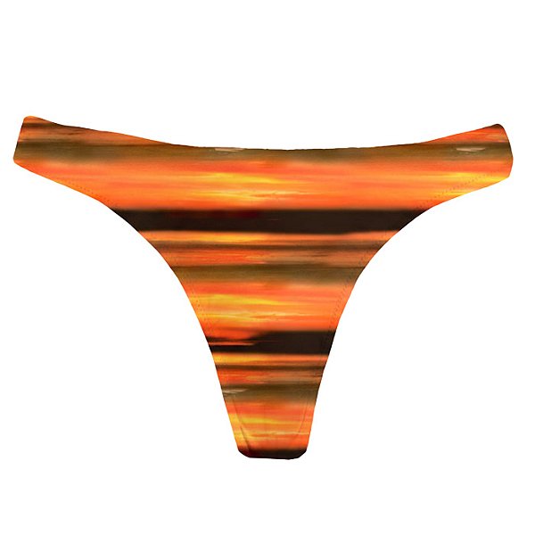 Calcinha de Biquíni Tanga Fio Duplo Nascer do Sol Degradê
