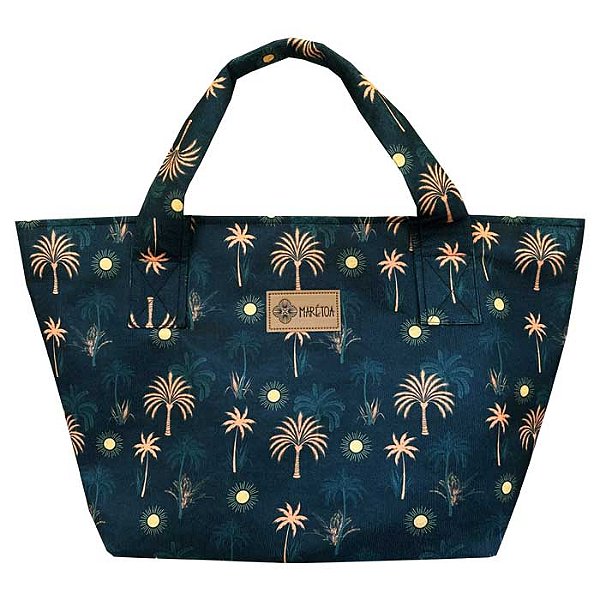 Bolsa de Praia Marétoa com Zíper Solar Tropical Verde