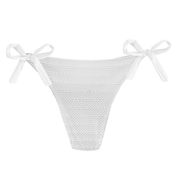 Calcinha de Biquíni Empina Bumbum Branco Rendado