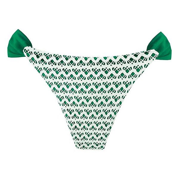 Calcinha Inteira de Biquíni Empina Bumbum Verde Bandeira Rendado