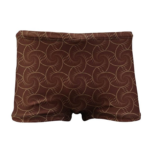 Sunga Infantil Kids Conchas Marrom