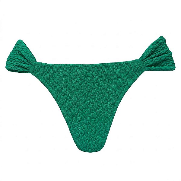 Calcinha Inteira de Biquíni Empina Bumbum Verde Bandeira Jacquard