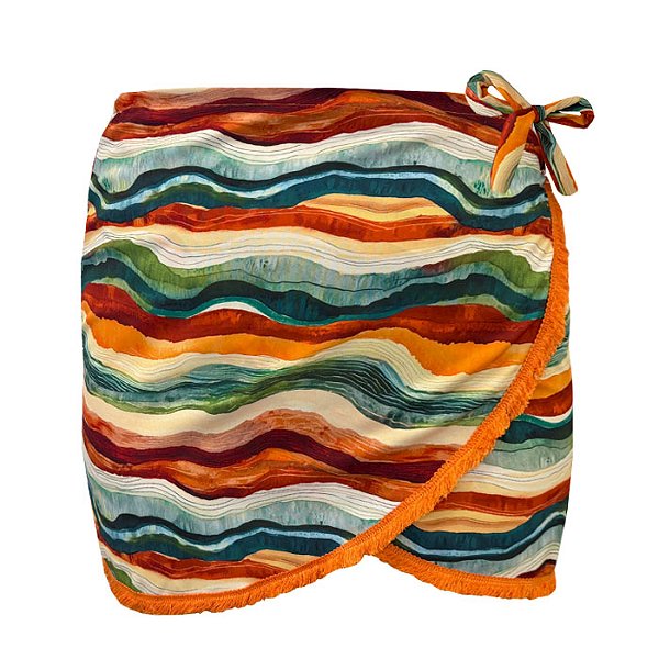 Saída de Praia Saia Pareô Dunas Colorido