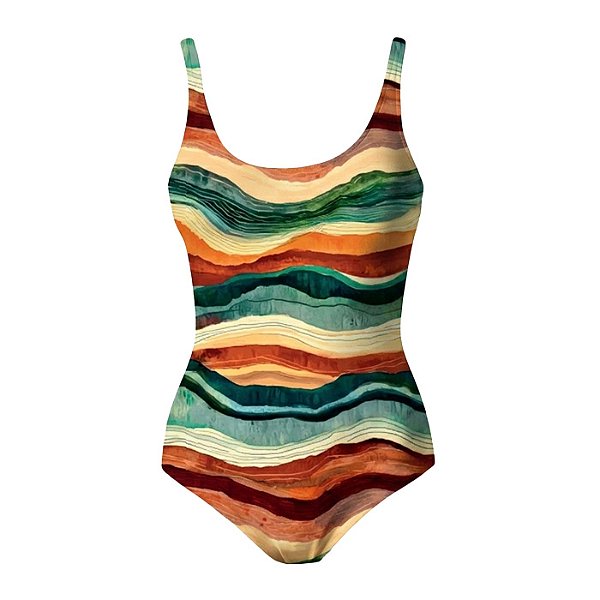 Maiô Tradicional com Regulagem Dunas Colorido