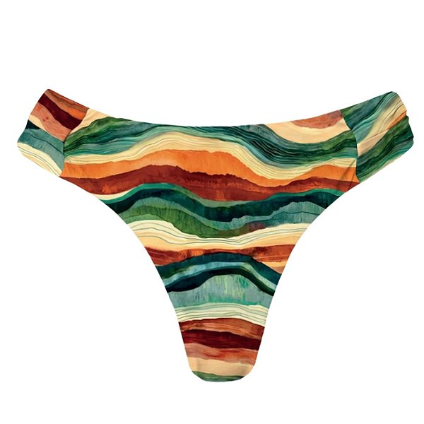 Calcinha de Biquíni Borboleta Fio Duplo Dunas Colorido