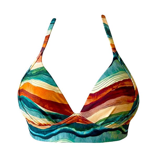 Top de Biquíni Meia Taça Dunas Colorido