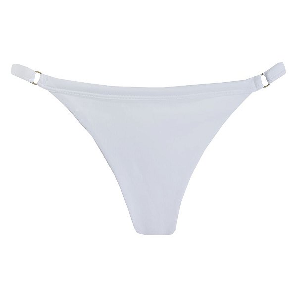Calcinha de Biquíni Fio Duplo Branco Liso