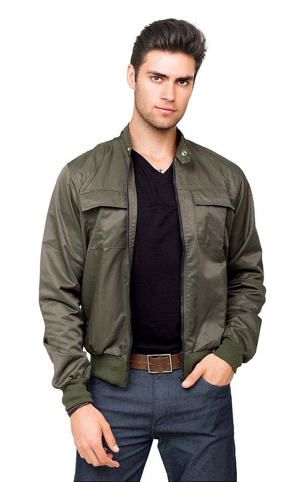 Jaqueta verde cheap militar masculino