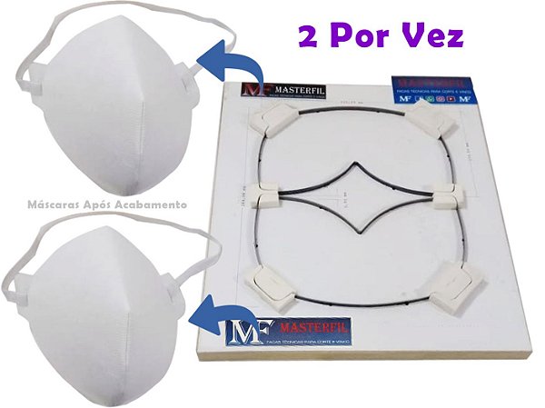 Faca Para 2 Máscaras de Tecido Modelo Cone