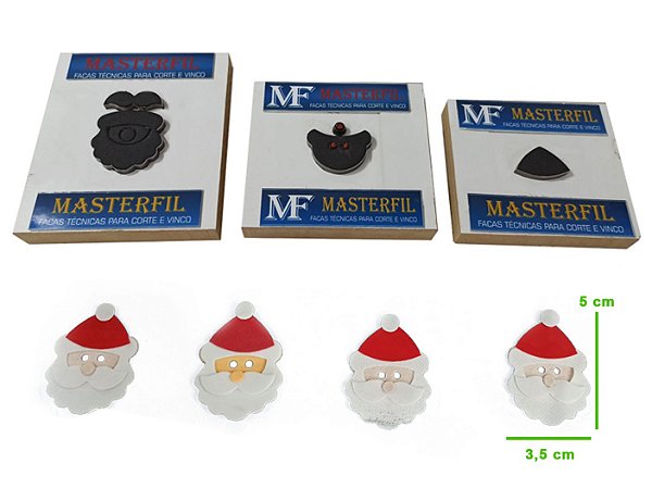 Faca para Fazer Apliques de Papai Noel Para o Natal